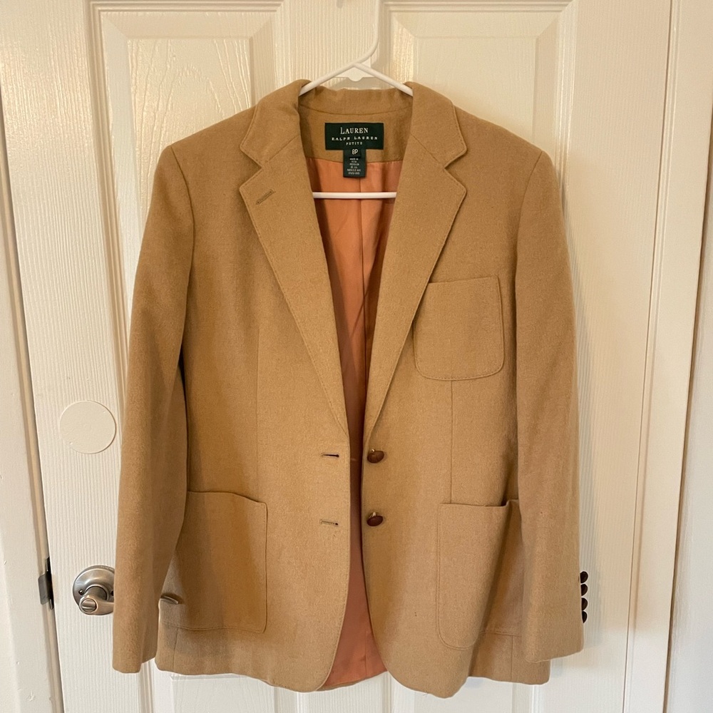 Ralph Lauren Camel Hair Blazer Jacket